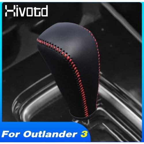Hivotd Gear Head Cover Non-slip Trim Styling High Match Interior Protection Car Accessories For Mitsubishi Outlander 3 2016-2021