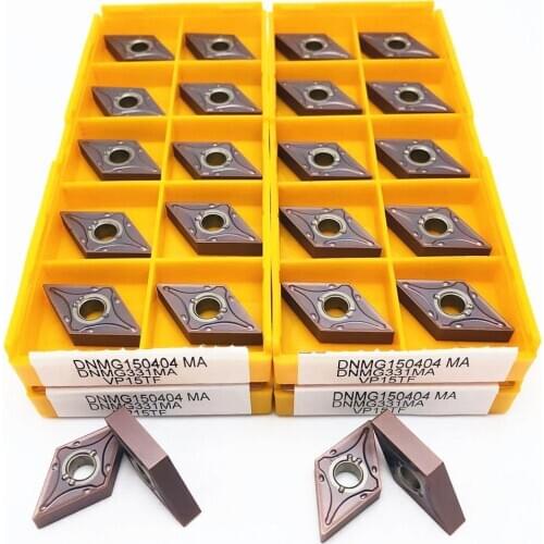 10PCS Carbide DNMG150404 MA VP15TF External turning tool turning tool DNMG 150404 High quality turning insert CNC tool DNMG