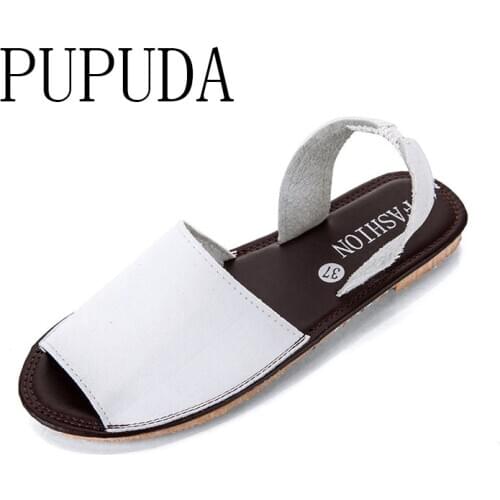 PUPUDA New Sandals Women Large Size 43 Flat Sandals Women Fashion Open Toe Sandals Female Summer Female Shoes
