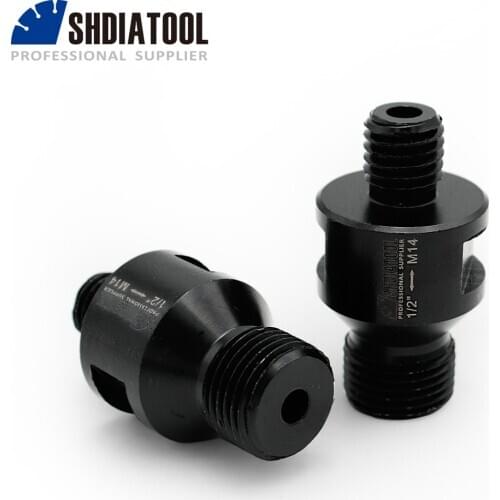 SHDIATOOL 2pcs Converter for M14 Male Thread To 1/2 inch Male Thread Adapter for CNC Machine