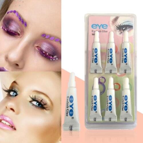 6pcs Strong Eyelash Adhesive Glee Glue Clear False Eye Lash Adhesive Glee Quick-Drying Long Lasting Eye Makeup Tools TSLM1