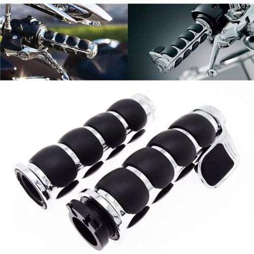 Universal 22mm/27mm Motorcycle Handlebar Hand Grips For Harley Sportster Dyna Softail VRod Chopper For Kawasaki Vulcan VN 500