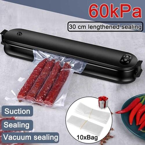 3 in 1 100W Electric Vacuum Sealer Packaging Machine For Home Kitchen Including 10pcs Food Saver Bags Vacuum Food Sealing