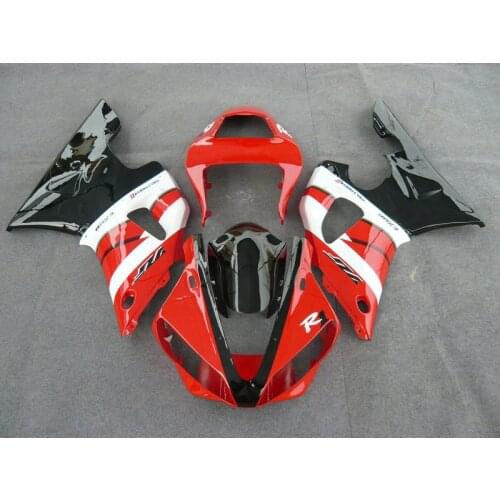 Hi-grade Motorcycle Fairing kit for YAMAHA YZFR1 00 01 YZF R1 YZF1000 2000 2001 ABS Red white black Fairings set+Gifts YB15