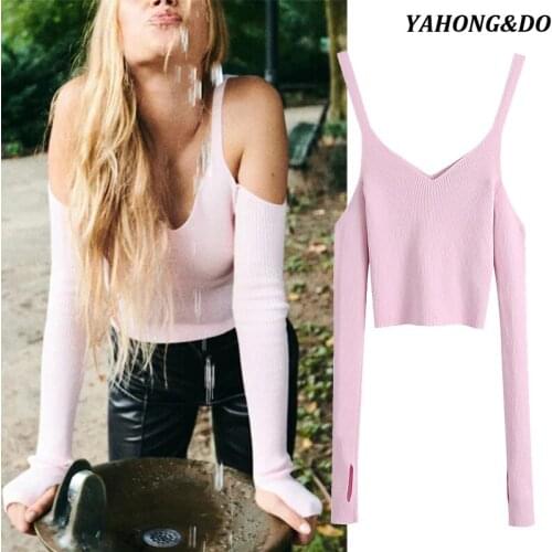 Женские пуловеры с открытыми плечами YAHONG&DO China At AliExpress