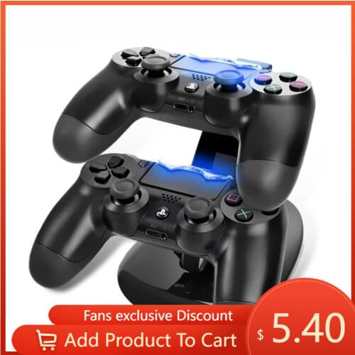 PS4 Controller Charger Dock LED Dual USB ps 4 Charging Stand Station Cradle For Sony Playstation 4 PS4 / PS4 Pro Slim Controller