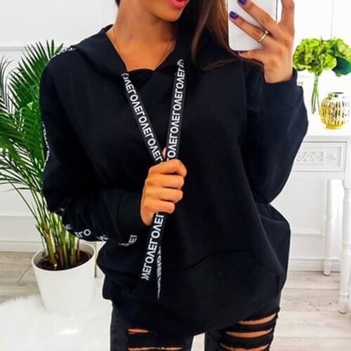 Zoulv 2021 Women Hoodies Sweatshirt Plus Size Long Sleeve Solid Stripe Hooded Women Pullovers Spring Jumpers Tops Sweatshirt