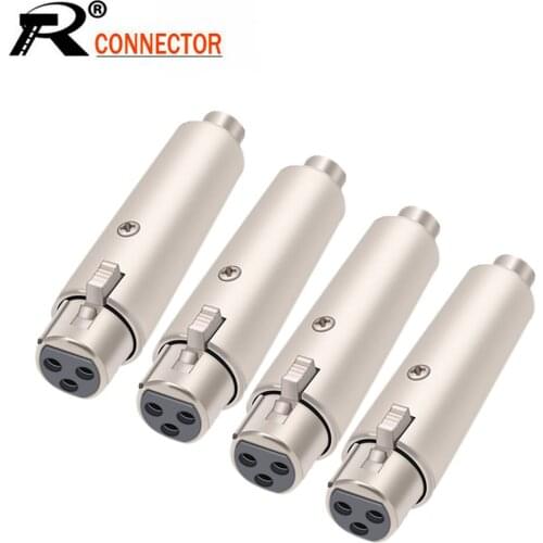 1pc XLR 3 Pin Male Plug To RCA Female Mono Mic AMP Audio Cable Adapter Audio Jack Adapter Connector for Microphone Amplifier