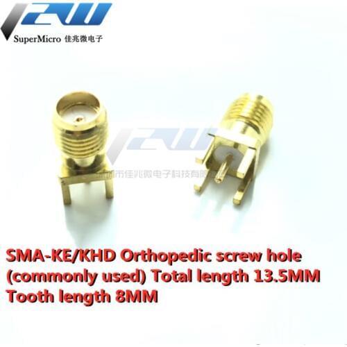 2/5/10Pcs SMA Female Male Jack Solder Nut Edge PCB Clip Straight Mount Gold Plated RF Connector Receptacle Solder