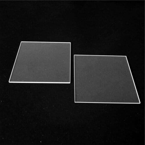20pcs Clear quartz glass plate 100*100*0.5mm