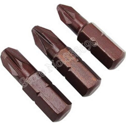 3Pcs Pozidriv Screwdriver Bit S2 Steel 1/4 Hex Shank Electric Screwdriver Head 25MM Long