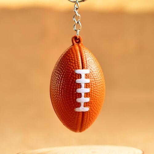 3pcs/lot Jewelry football rugby cell key accessories rugby football keychain American football key chain ring small gift