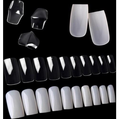 500 nail white oval full tips false nails short oval fake nails Natural white/clear fake nails 10 Size Press On Nails