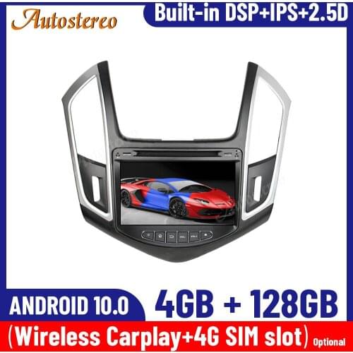 Android 10 Carplay 4+128GB For Chevrolet Cruze 2015 Car GPS Navigation Multimedia Radio Video DVD Player Tape Recorder Head Unit