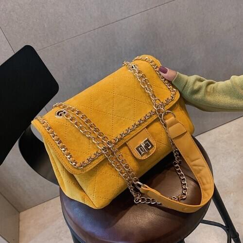 Large bag female bag 2021 new PU leather wild large-capacity shoulder bag fashion diamond chain bag diagonal female bag