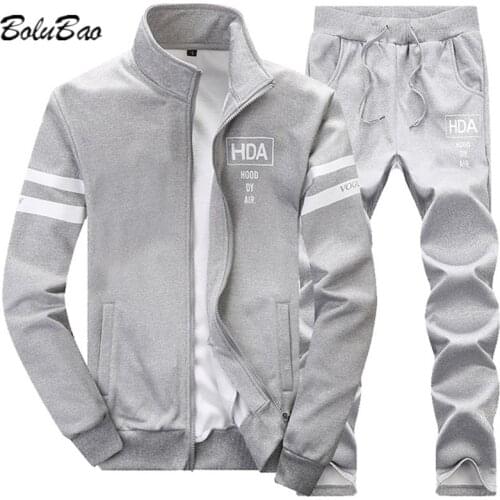 BOLUBAO New Mens Sets Spring Tracksuits Zipper 2 Piece Suit Sweatshirt Casual Sport Sweatpants Tracksuit Men Set 2021