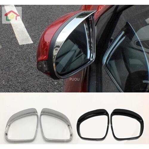 For Hyundai Kona Encino Kauai 2017 2018 2019 2020 Car Sticker Rear Rearview Side Mirror Trim Frame Rain Shield Sun Visor Shade