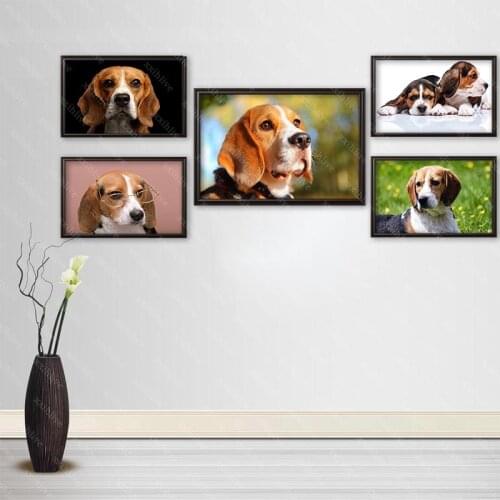 Canvas Painting Best Friend Beagle Dog Posters And Prints Wall Pictures For Room Decoration Home Decor Customizable 40x60cm