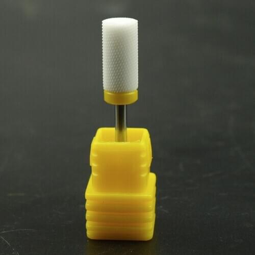 EasyNail New High quality Ceramic Nail drill bit Cuticle Clean Nail tools 3/32" Nail File Good used Cuticle Nozzle bits Flat