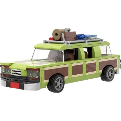 MOC Wagon Queen 1983 Family Truckster Station Wagon Car Building Blocks Kit Simulation Assemble Vehicle Toys For Children Gifts