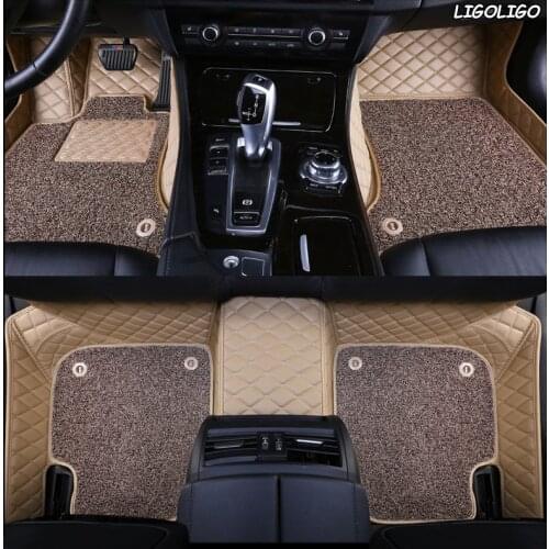 LIGOLIGO Custom car floor mats for Jaguar XF XE XJ XK XJL I-PACE XJ6 XJ6L F-PACE F-TYPE brand firm car accessories foot mats