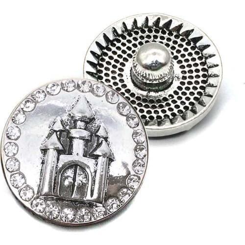LUWELLEVER metal Rhinestone Snap Buttons w231 house Diy Jewelry fit 18mm Snap button Necklaces/Bracelets for women