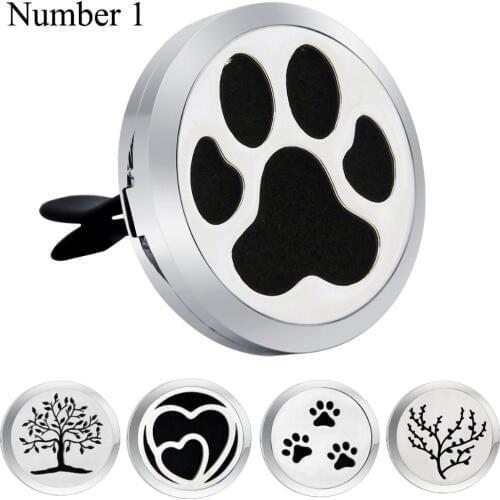 Paw Magnet 316 Stainless Steel Car Aromatherapy Locket Free Pads Essential Oil Car Perfume Lockets Drop Shipping