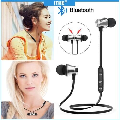 JTKE 4 colors Magnetic Music Bluetooth 4.2 Earphone XT11 Sport Running Wireless Bluetooth Headset With Mic For IPhone Samsung
