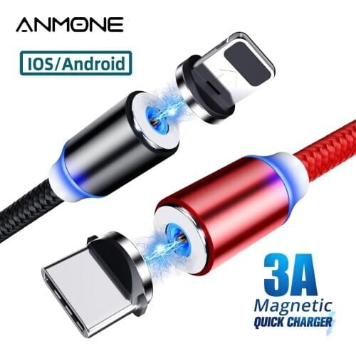 Magnetic Cable Type C Micro USB Cable For Phone Android USB C Fast Charge Universal Magnet Cord Charging For IPhone Quick Wire