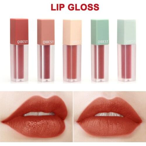 5Pcs/Set Matte Velvet Matte Lip Glaze Lipstick Lip Kit Gloss Long Lasting Lipstick Cosmetics Set MA