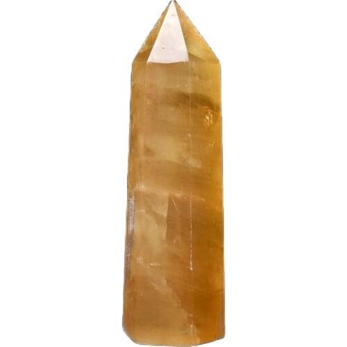 Natural orange calcite tower quartz stone Iceland Spar wand yellow calcite crystal point for healing