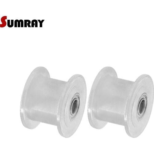 SUMRAY 2GT 25T Idler Timing Pulley Without Teeth 3/4/5/6mm bore CNC Belt Passive Pulley 7/10mm Belt Width For Laser Machines