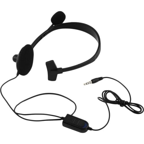 New Single Ear Wired Game Headset Over-ear Headphone Earphone With Microphone Noise Cancelling For PC Gamer Dropshipping