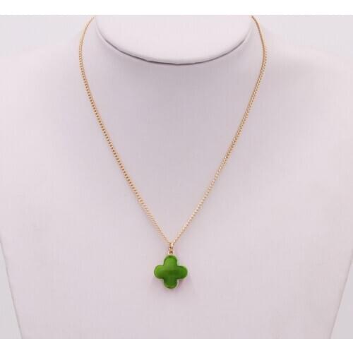 Choker Necklace For Woman Four Leaf Crystal Pendant Necklace Female Clavicle Necklace Glamour Jewelry 2020 Gift Wholesale