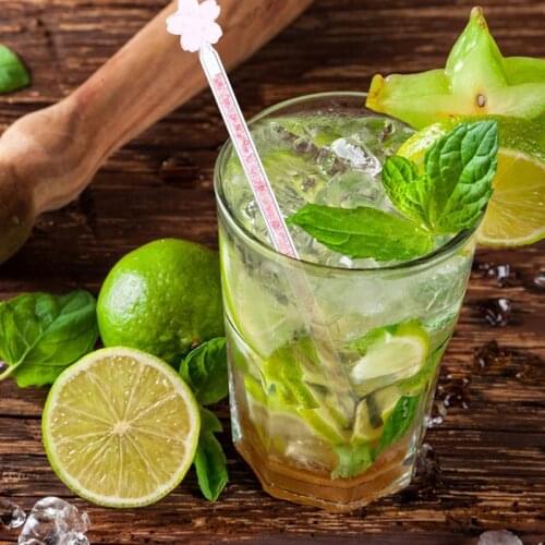 1Pc Creative Round Shiny Cherry Blossom Cat Paw Star Diamond Glass Mixing Stick Glass Stick Sakura Shaped Design Stirrer Home