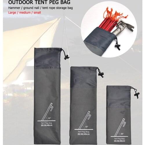 Floor Nails Storage Bag Portable Tent Peg Bag Tent Accessories Hammer Wind Rope Nails Storage Bag Camping Equipment Storage Bag