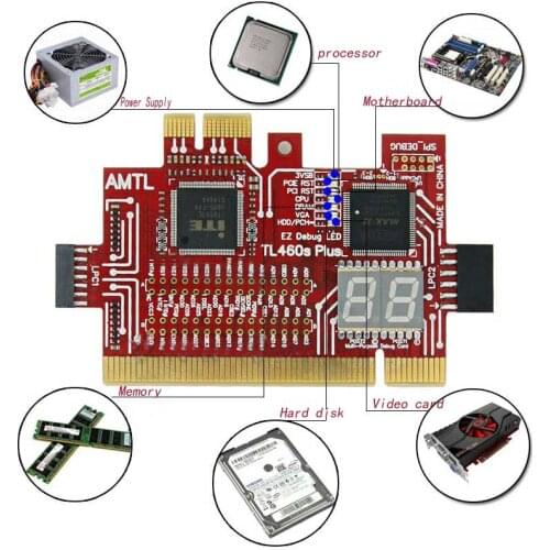 PCI-e motherboard test card maintenance test tool fault detection card PCI-e diagnostic card