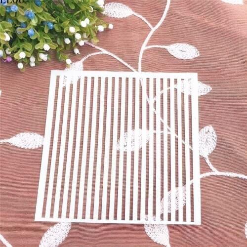 15*15 straight line scrapbook stencils spray plastic mold shield DIY cake hollow Embellishment printing lace ruler Easter