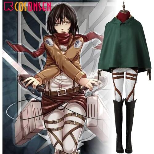 Attack on Titan Mikasa Ackerman Cosplay Costume Ackerman Uniform Carnival Full Set Custom Made Cosplayonsen