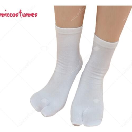Japanese Bleach Demon Slayer Kimetsu no Yaiba Tabi Geta Cosplay Two Toe Socks