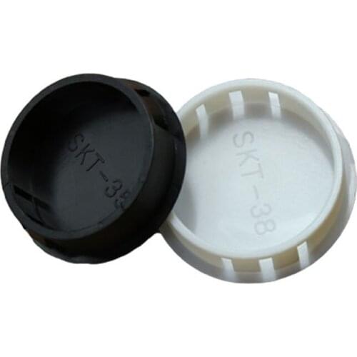 10Pcs Black/White Furniture Cover Nylon Blanking End Caps Round Plastic Tube Pipe Inserts Plugs 5mm~50mm