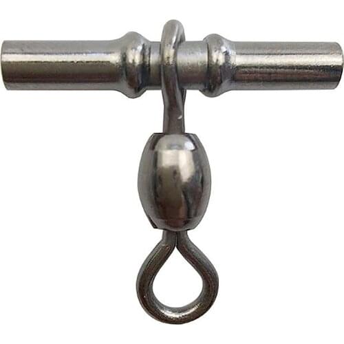 10Pcs Fishing Crimp Swivel Cross-line Crane Swivel Tackle Copper Connector