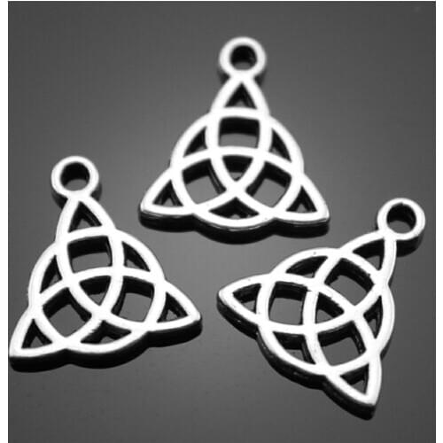 20pcs Triquetra Amulet Charms For Jewelry Making 2 Colors Triquetra Symbol Charms Charm Triquetra Sign 16x14mm