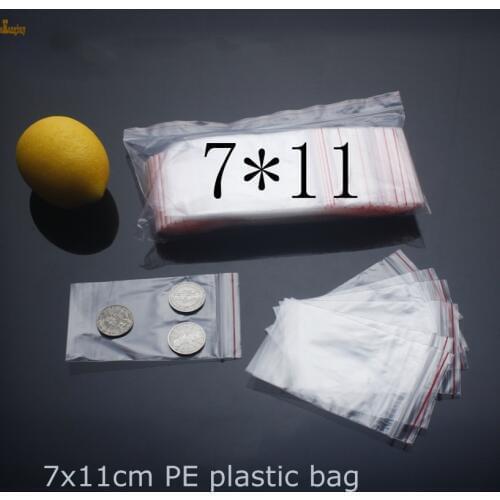 2018 Cling Film Free Shipping 500pcs Size: 7x11cm Pacakging Zipper Lock Recycle Plastic Bags , Pe Transparent