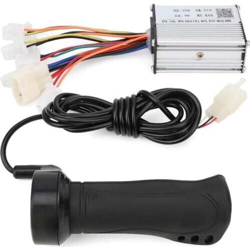 24V 250W Brush Controller Extended Cable Single Hand Grip Set Electric Bicycle Handlebar E-bike Motor E-Scooter Controller Set