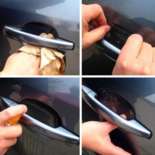 4 Pcs Car Door Handle Invisible Transparent Anti-scratch Protection Protector Sticker Car Styling
