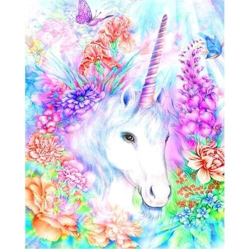 5D Diamond Embroidery Unicorn Picture of Rhinestones Full Square Kits Diamond Painting Cartoon Series Kids' Room Decor Animals
