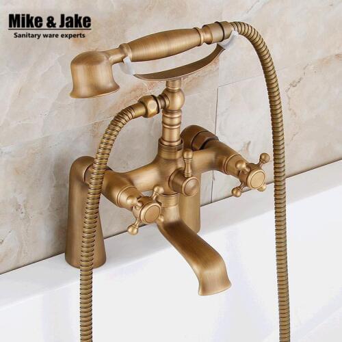 Antique bathtub stand faucet shower mixer faucet bathroom telephone bath faucet with hand shower bathroom shower tap