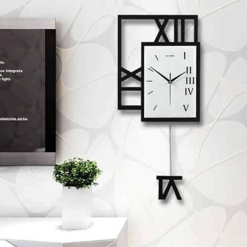 Clock wall clock living room modern decoration European-style mute personality stylish bedroom home quartz clock LB33006