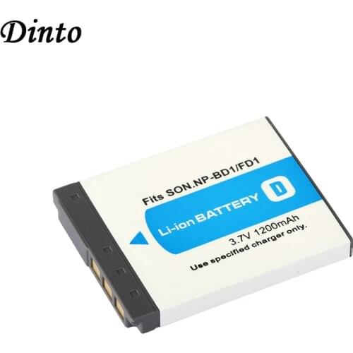 Dinto 1pc 1200mAh NP-FD1 NP FD1 NP-BD1 NP BD1 Digital Camera Battery for DSC T200 T2 T70 T300 TX1 T900 T700 T500 NPBD1 NPFD1